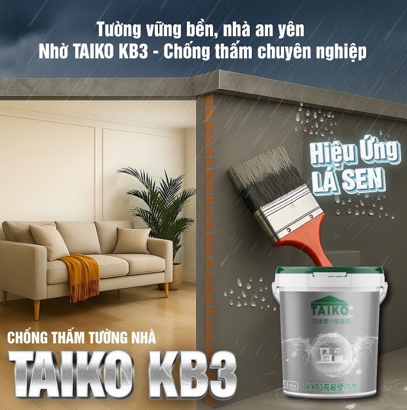 Đánh Giá Chi Tiết Sơn Chống Thấm TAIKO KB3: Tại Sao Lại Bền 10 Năm Mà Không Cần Pha Xi Măng?