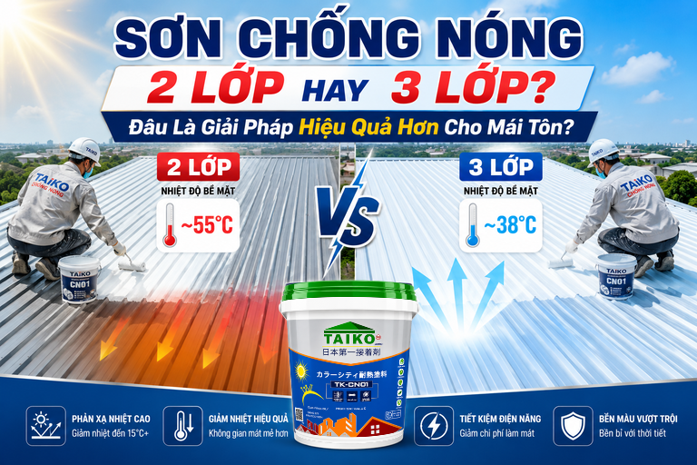 Sơn Chống Nóng 2 Lớp Hay 3 Lớp Tốt Hơn? So Sánh Chi Tiết 2026