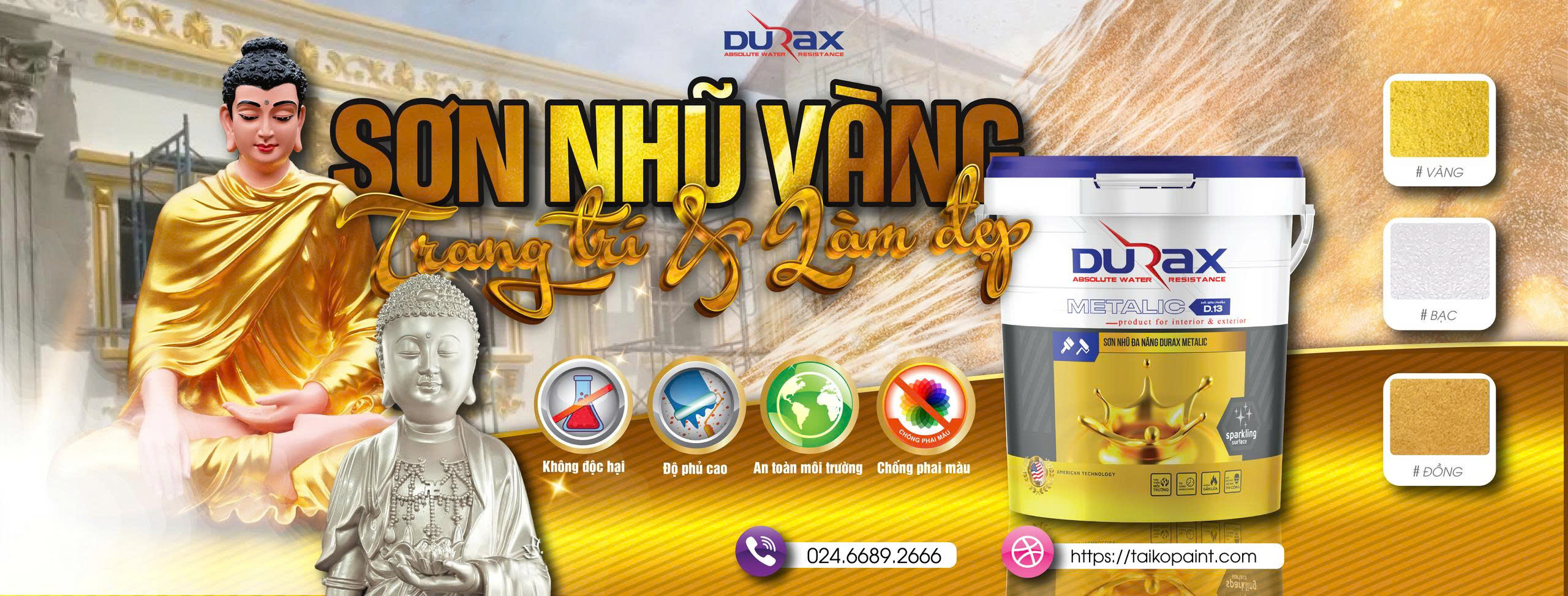 Cách Thi Công Sơn Nhũ Ánh Kim DURA Đẹp Chuẩn – Không Vệt Cọ, Bền Màu 20 Năm
