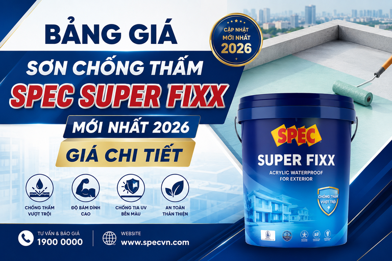Bảng Giá Sơn Chống Thấm Spec Super Fixx Mới Nhất 2026 | Giá Chi Tiết