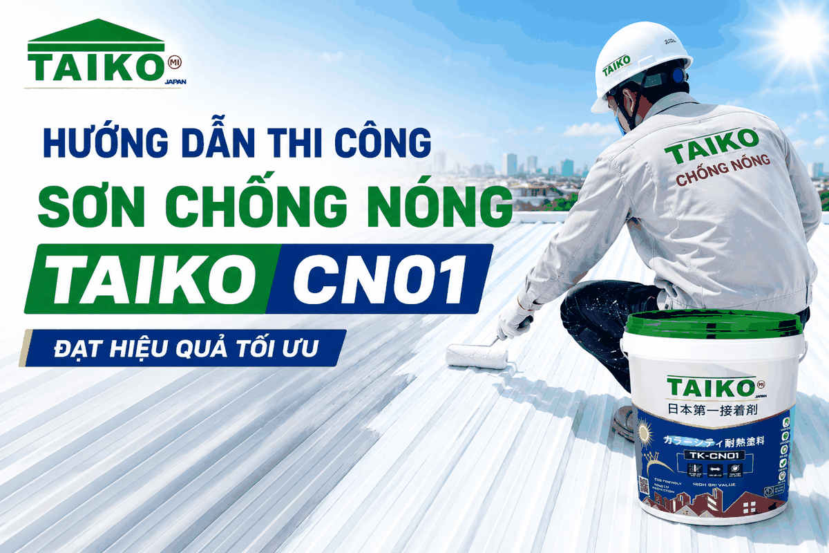 Hướng Dẫn Thi Công Sơn Chống Nóng TAIKO CN01 Đạt Hiệu Quả Tối Ưu