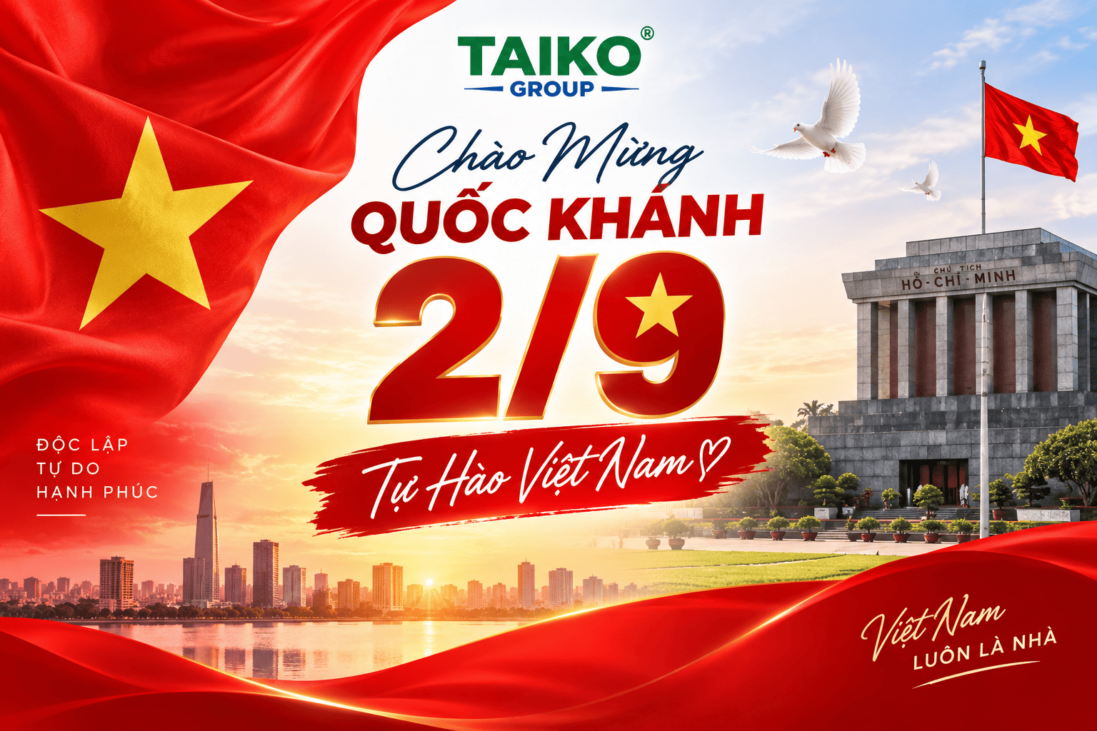 TAIKO GROUP Chào Mừng Quốc Khánh 2/9 – Tự Hào Việt Nam
