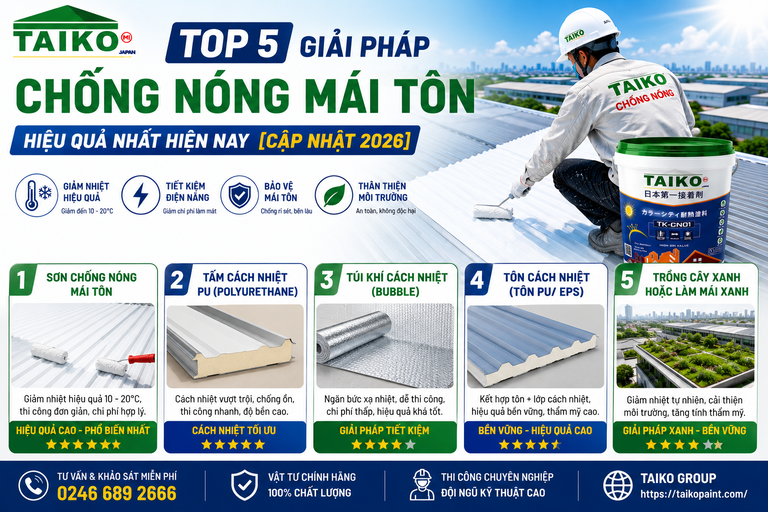 Top 5 Giải Pháp Chống Nóng Mái Tôn Hiệu Quả Nhất Hiện Nay [Cập Nhật 2026]