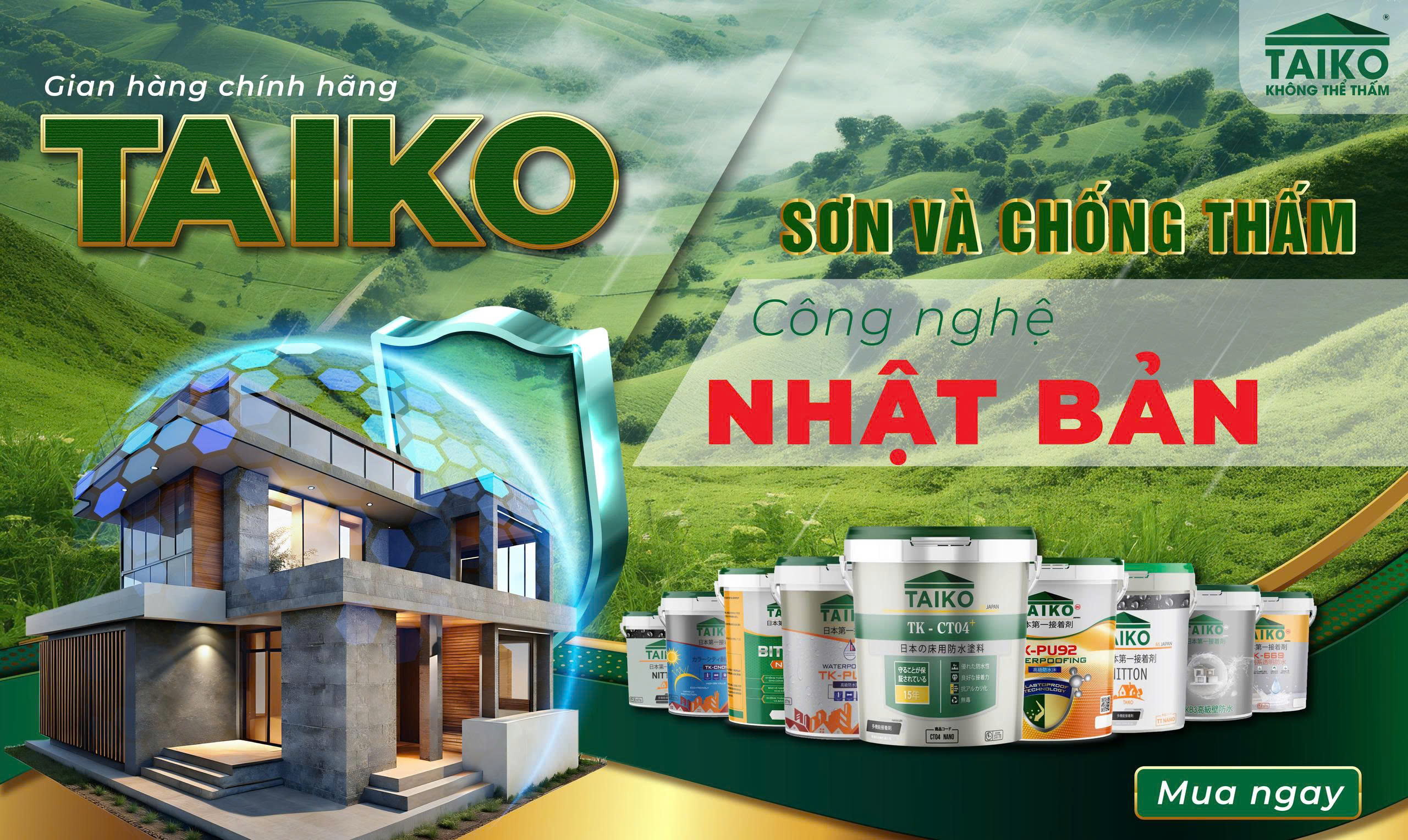 Tham Khảo Các Dòng Sơn Chống Thấm Chính Hãng TAIKO – Bảo Vệ Công Trình Bền Vững Với Thời Gian