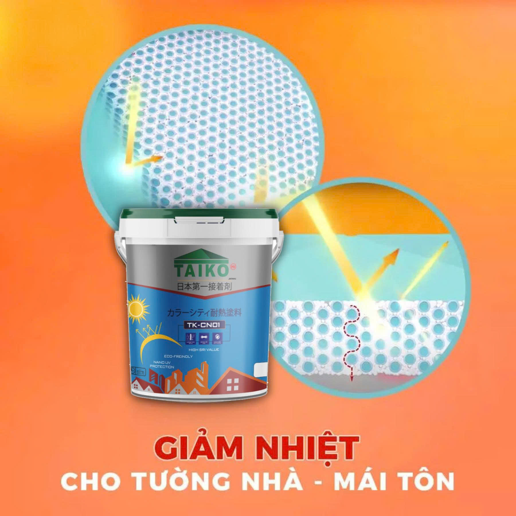 Giải Pháp Kết Hợp Sơn Chống Nóng TAIKO CN01 Với Các Sản Phẩm Chống Thấm Khác