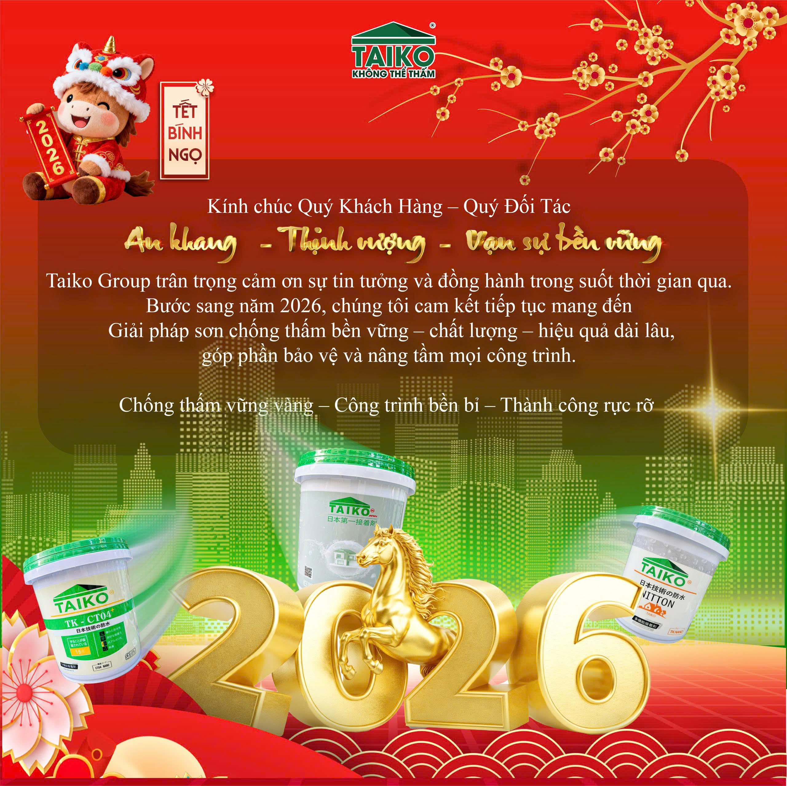 TAIKO GROUP Tổng Kết 2025 & Chúc Tết 2026 Quý Khách Hàng Đại Lý