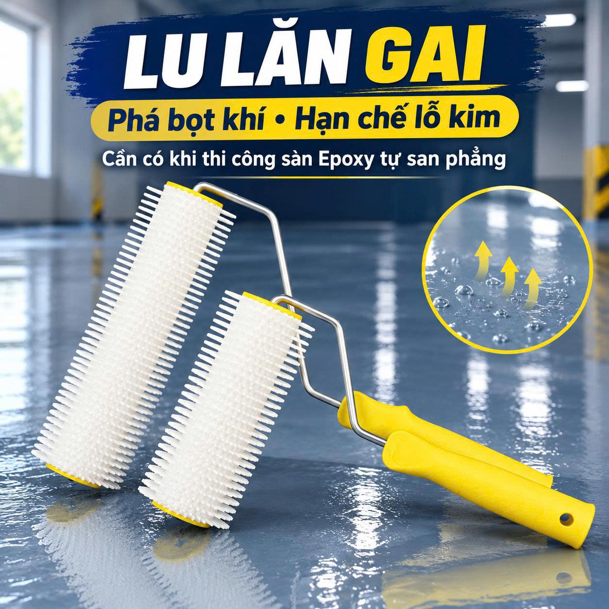 Con Lăn Gai Phá Bọt Khí 