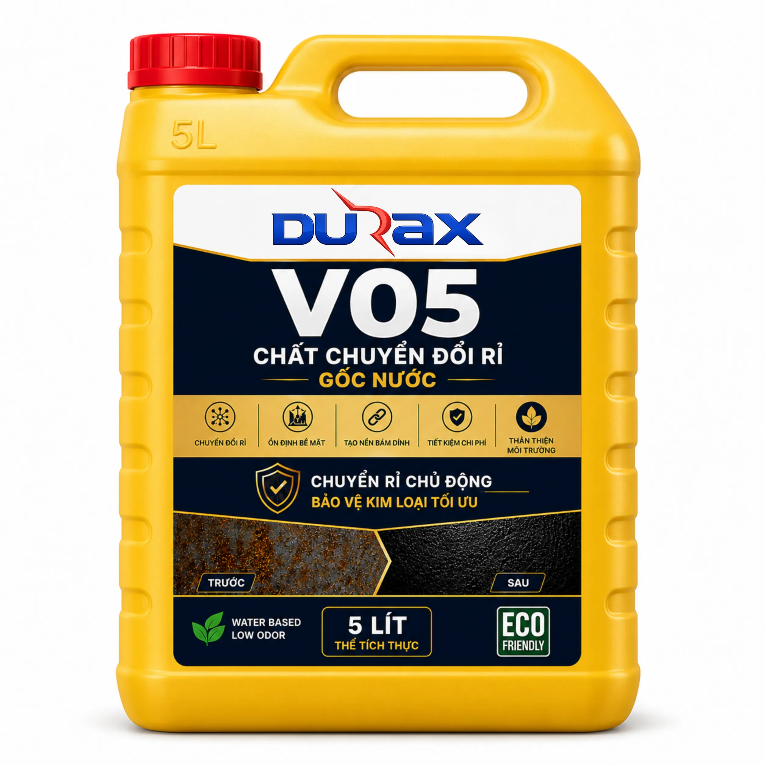 DURAX V05 – Chất Chuyển Đổi Rỉ Gốc Nước Cho Kim Loại