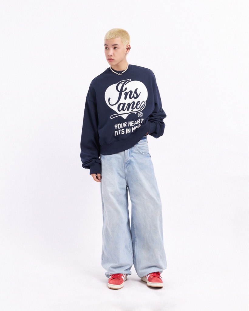 Insane® YHFIM Boxy Sweater - Navy