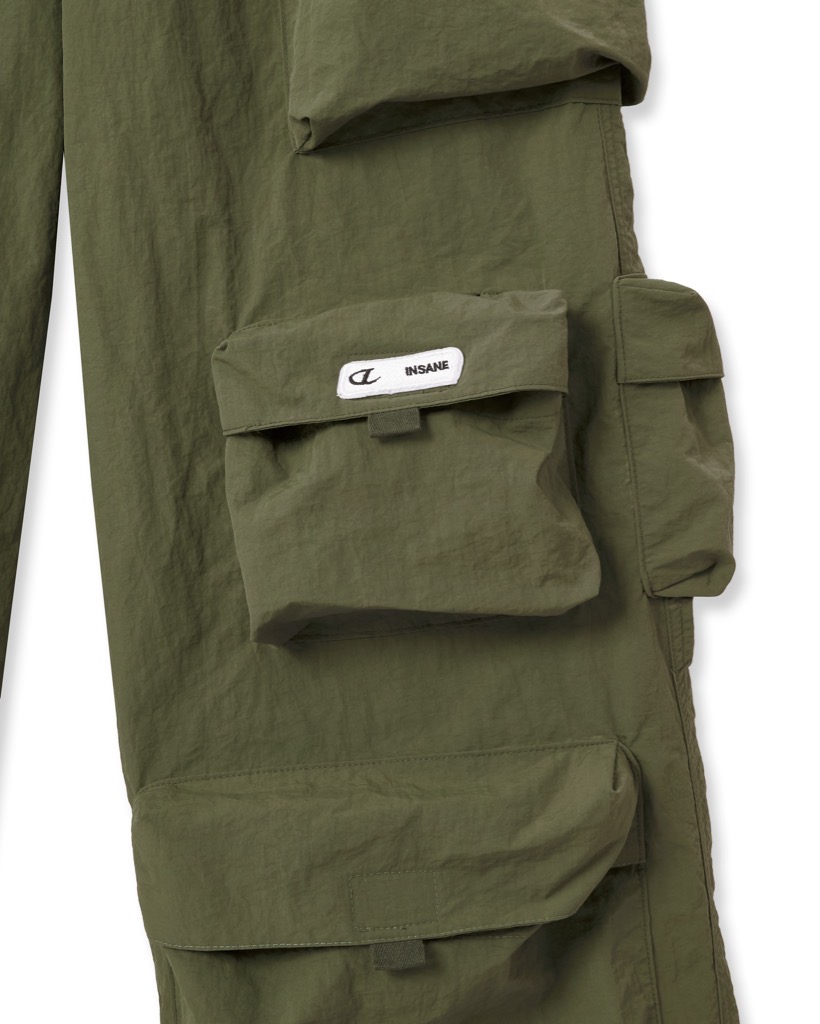 Insane® Cargo Parachute Pants - Green