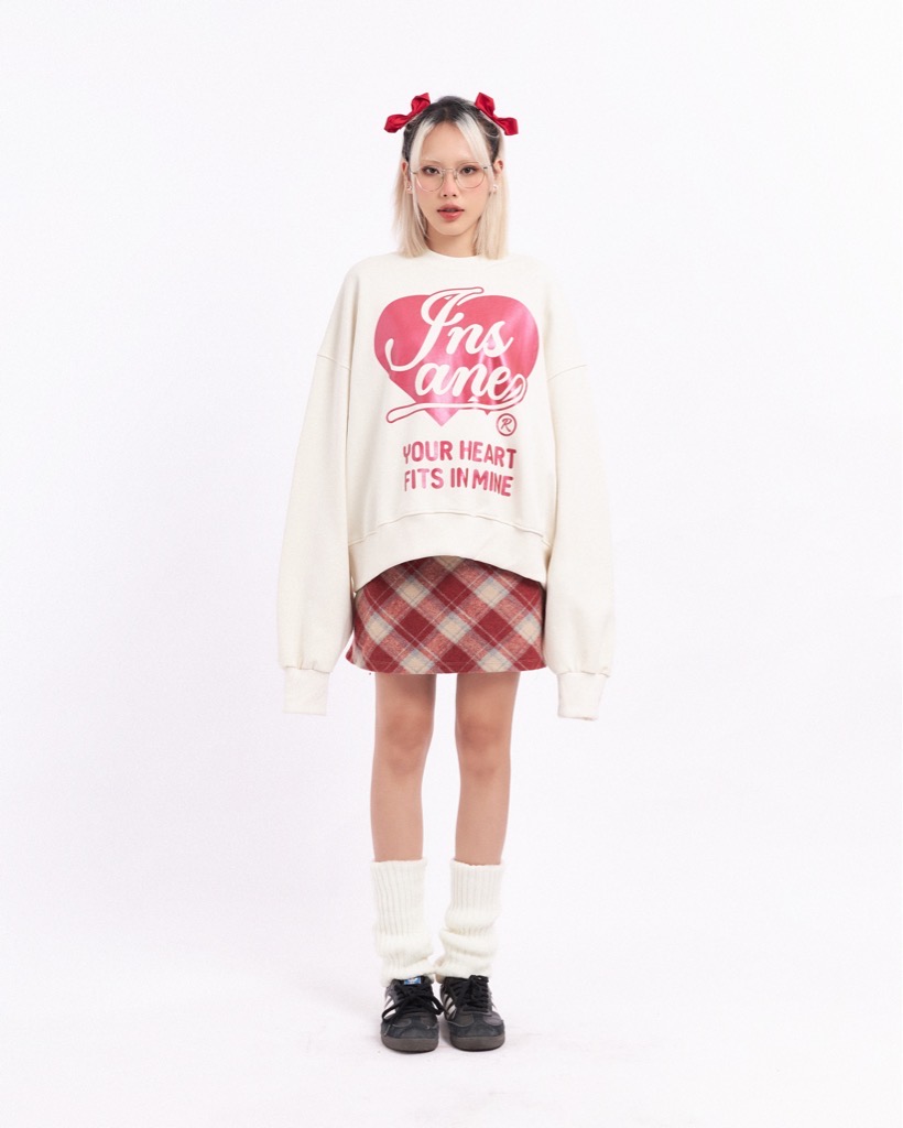 Insane® YHFIM Boxy Sweater - Milk