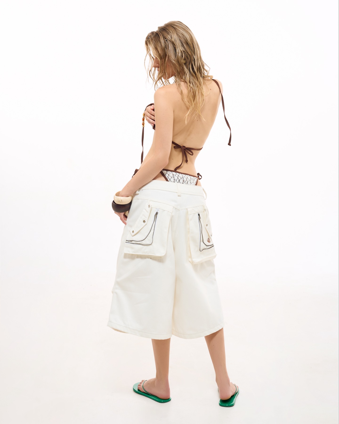 Insane® Rawline Jorts - White
