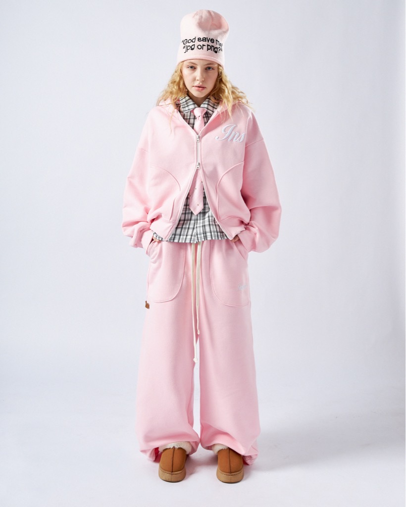 Insane® Weekly Boxy Hoodie Zip - Baby Pink