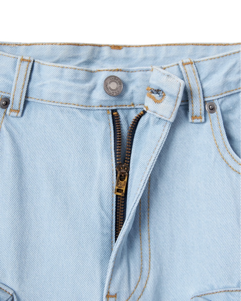 Insane® Cargo Denim Pants - Light Blue