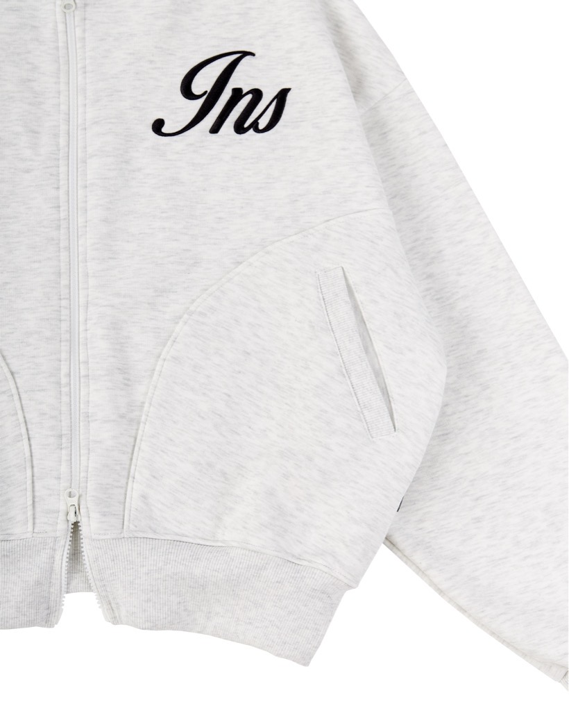 Insane® Weekly Boxy Hoodie Zip - Melange Grey