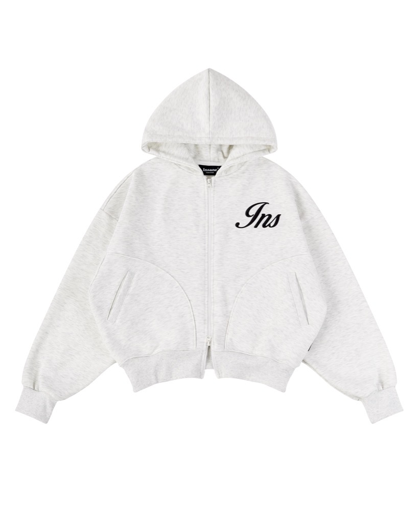 Insane® Weekly Boxy Hoodie Zip - Melange Grey