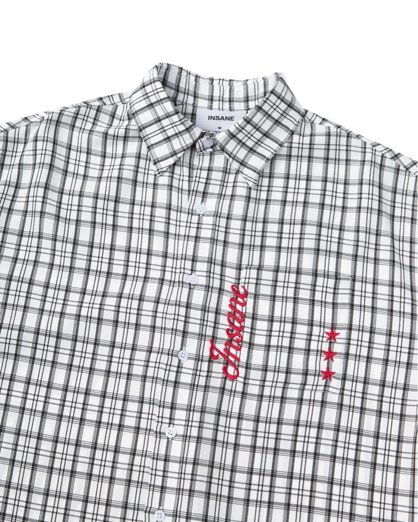 Insane® Plaid Shirt - White