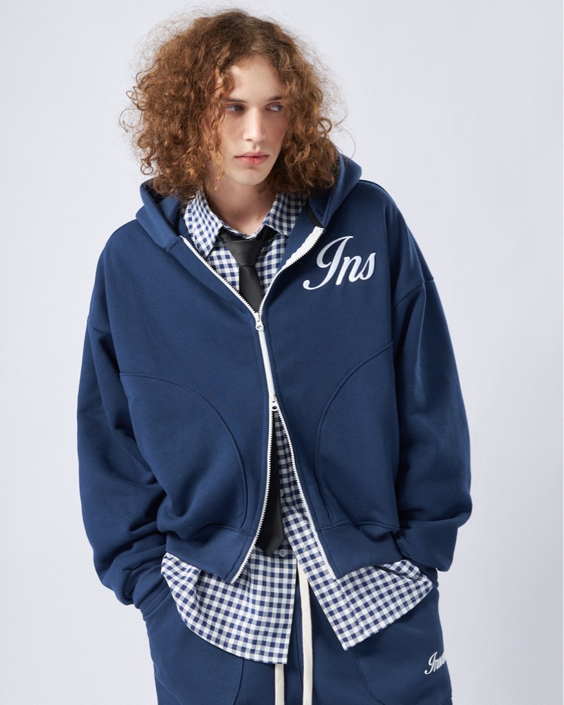Insane® Weekly Boxy Hoodie Zip - Navy Blue