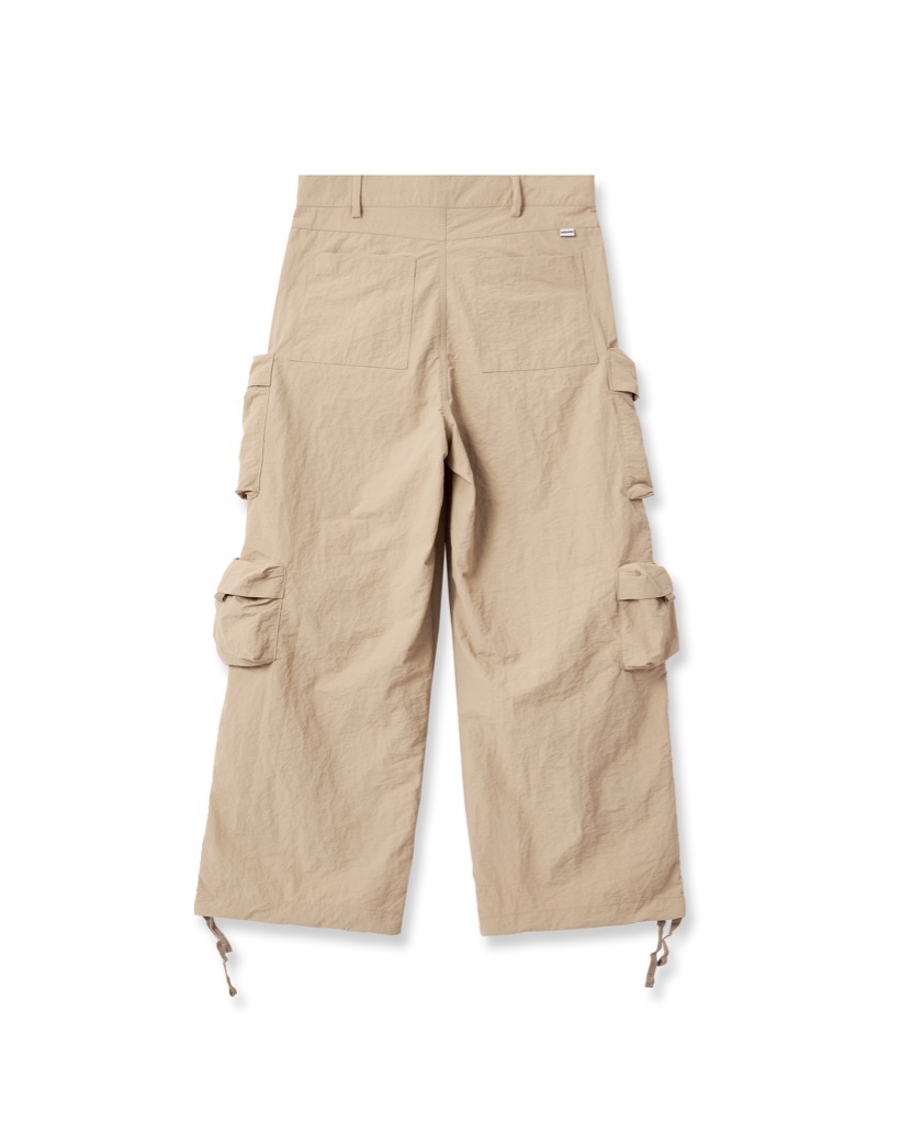 Insane® Cargo Parachute Pants - Beige