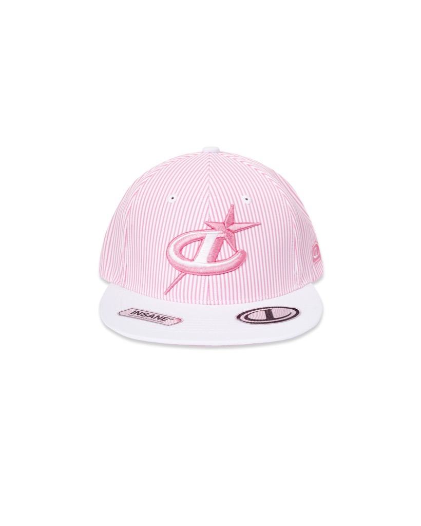 Logo Striped Snapback - Pink