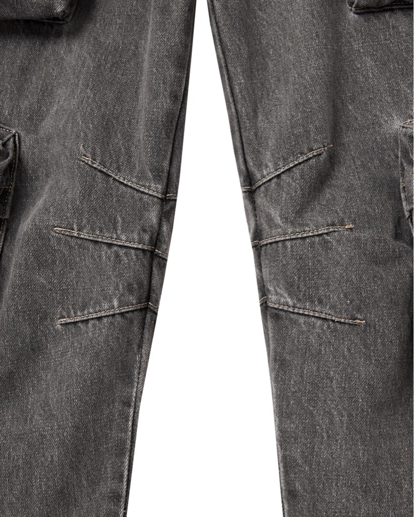 Insane® Cargo Denim Pants - Dark Grey