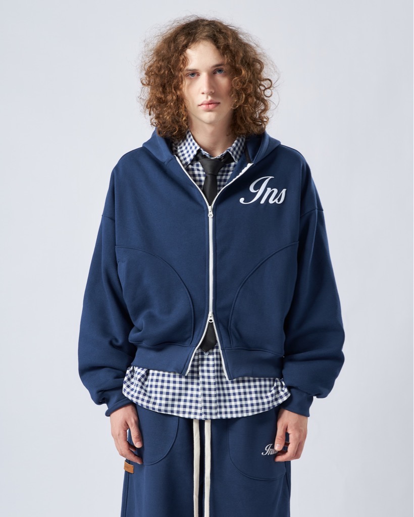 Insane® Weekly Boxy Hoodie Zip - Navy Blue