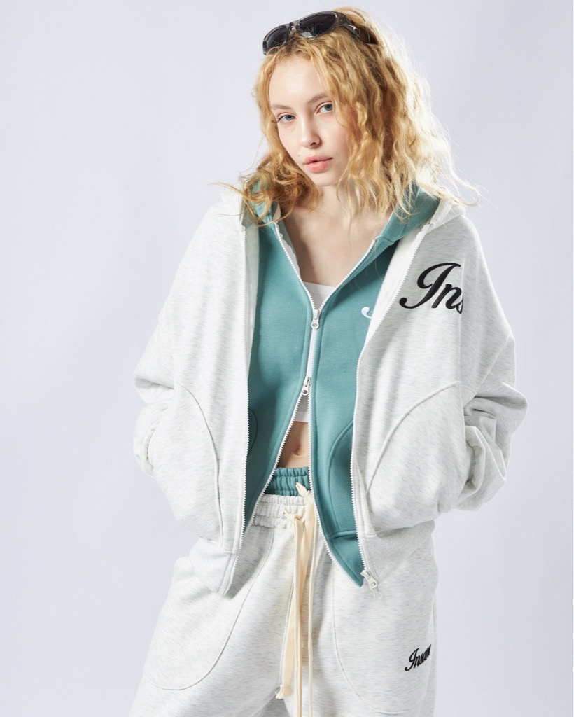 Insane® Weekly Boxy Hoodie Zip - Melange Grey