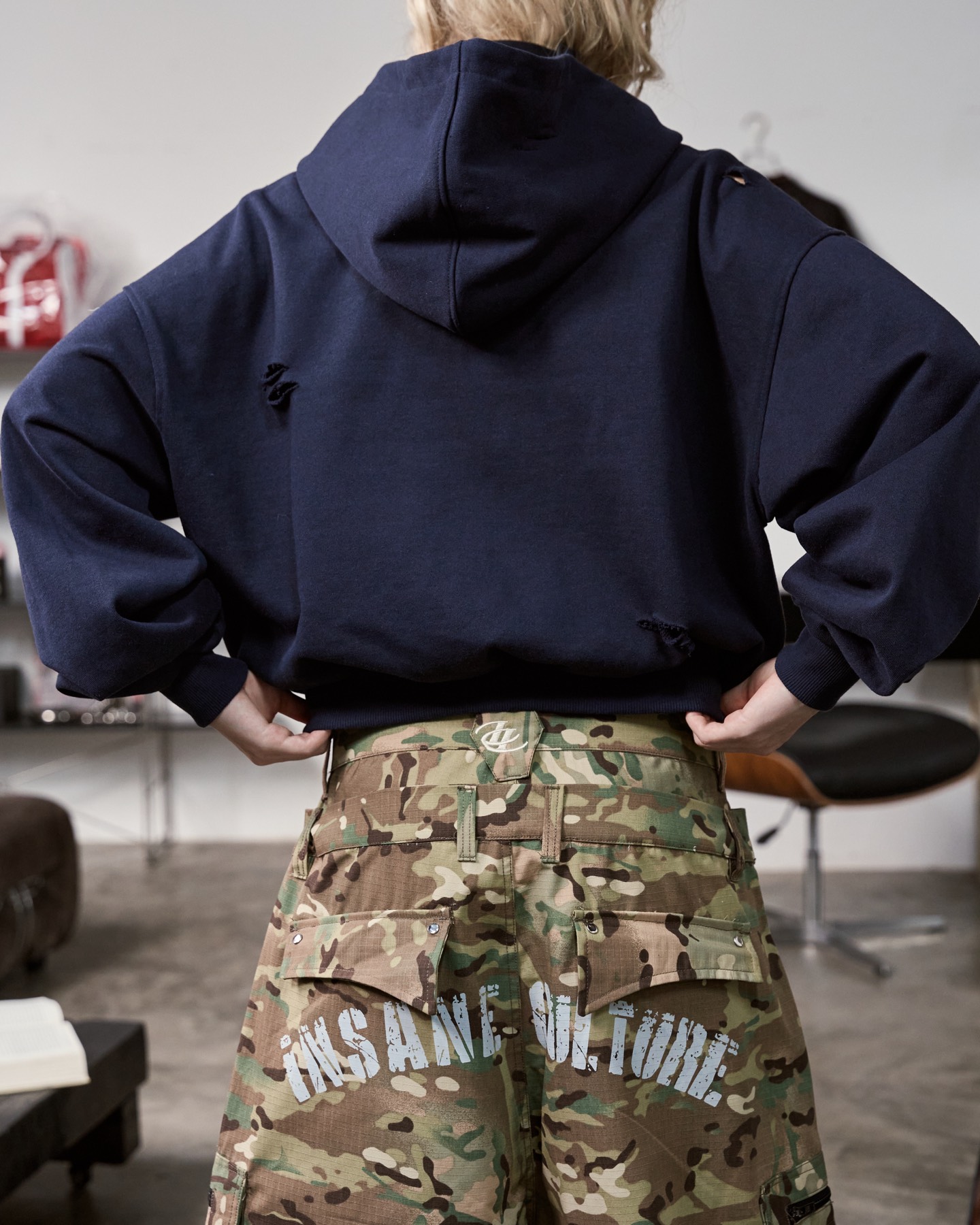 Insane® Static Noise Hoodie Zip - Black