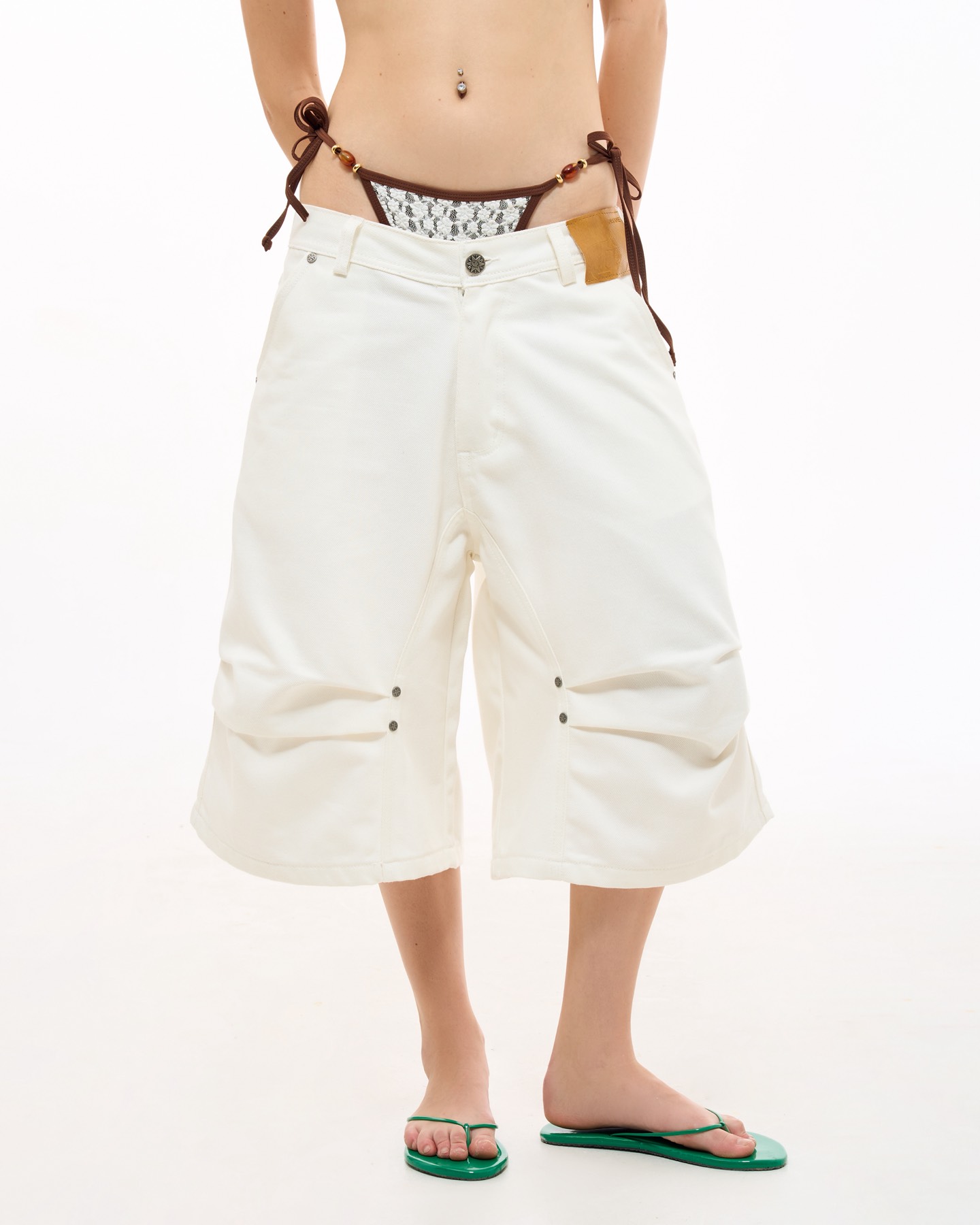 Insane® Rawline Jorts - White