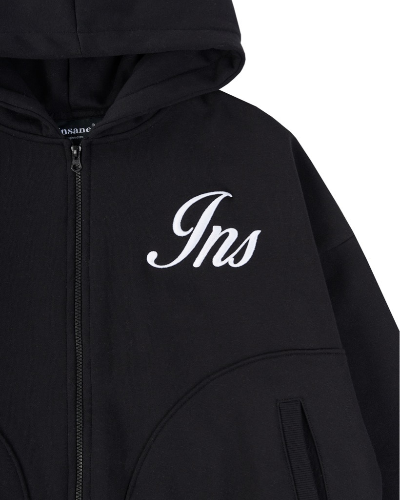 Insane® Weekly Boxy Hoodie Zip - Black