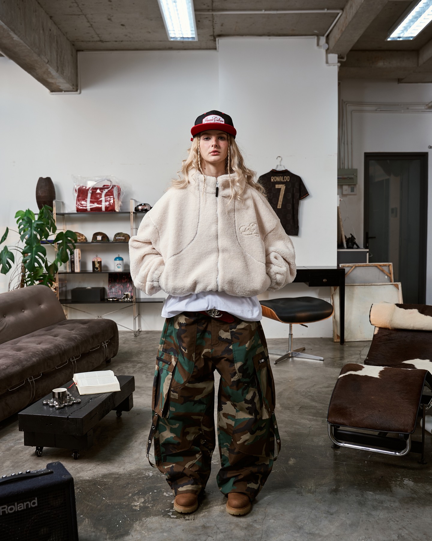 Insane® Echo Stitch Fleece Jacket - White