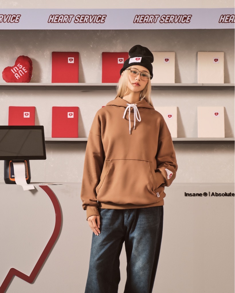 Insane® “Heart Service” Hoodie - Brown