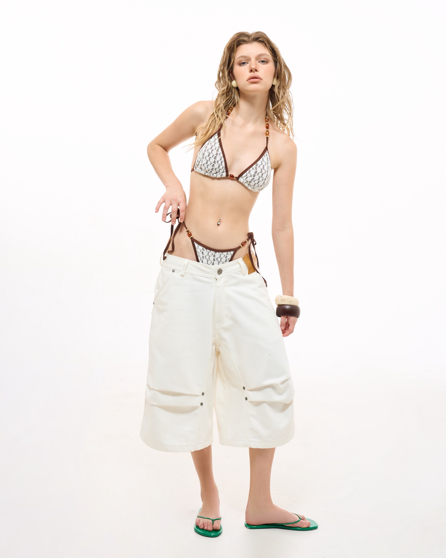 Insane® Rawline Jorts - White