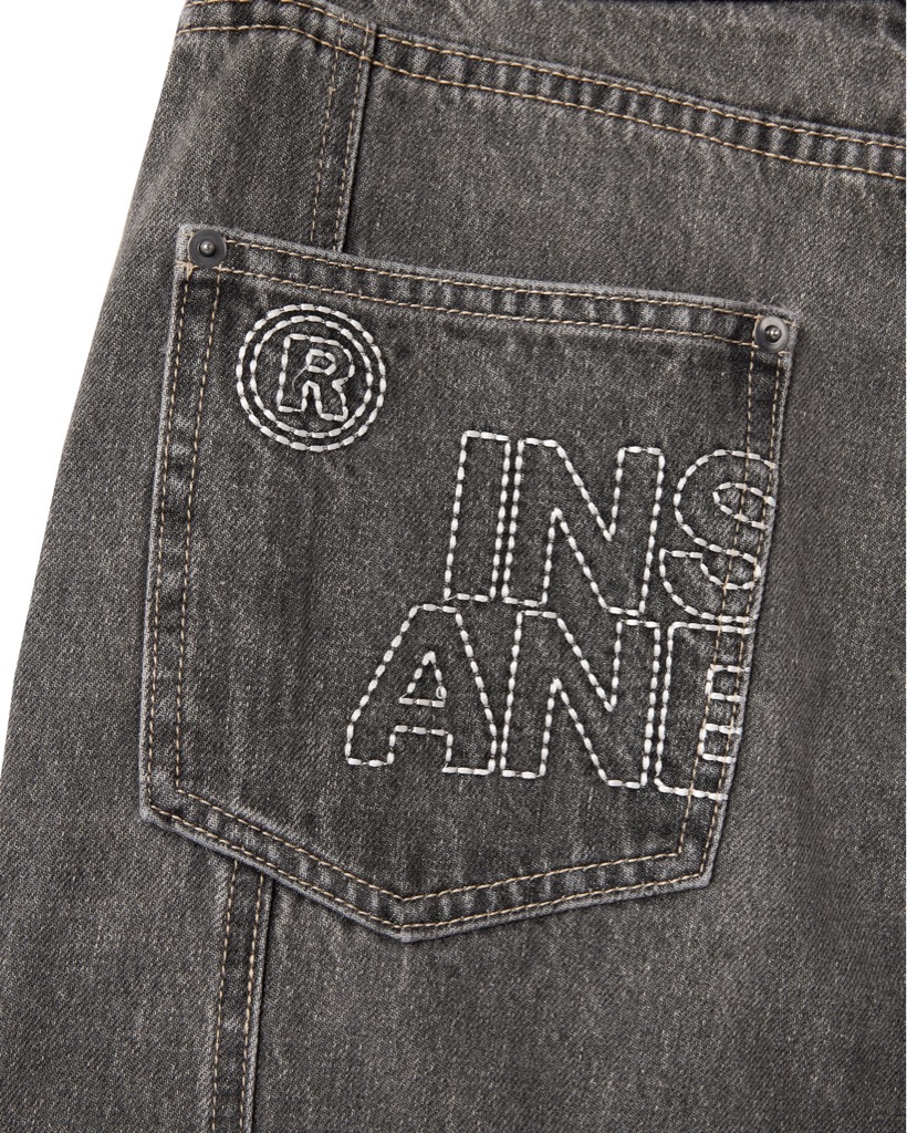 Insane® Cargo Denim Pants - Dark Grey
