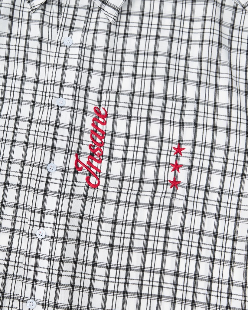 Insane® Plaid Shirt - White