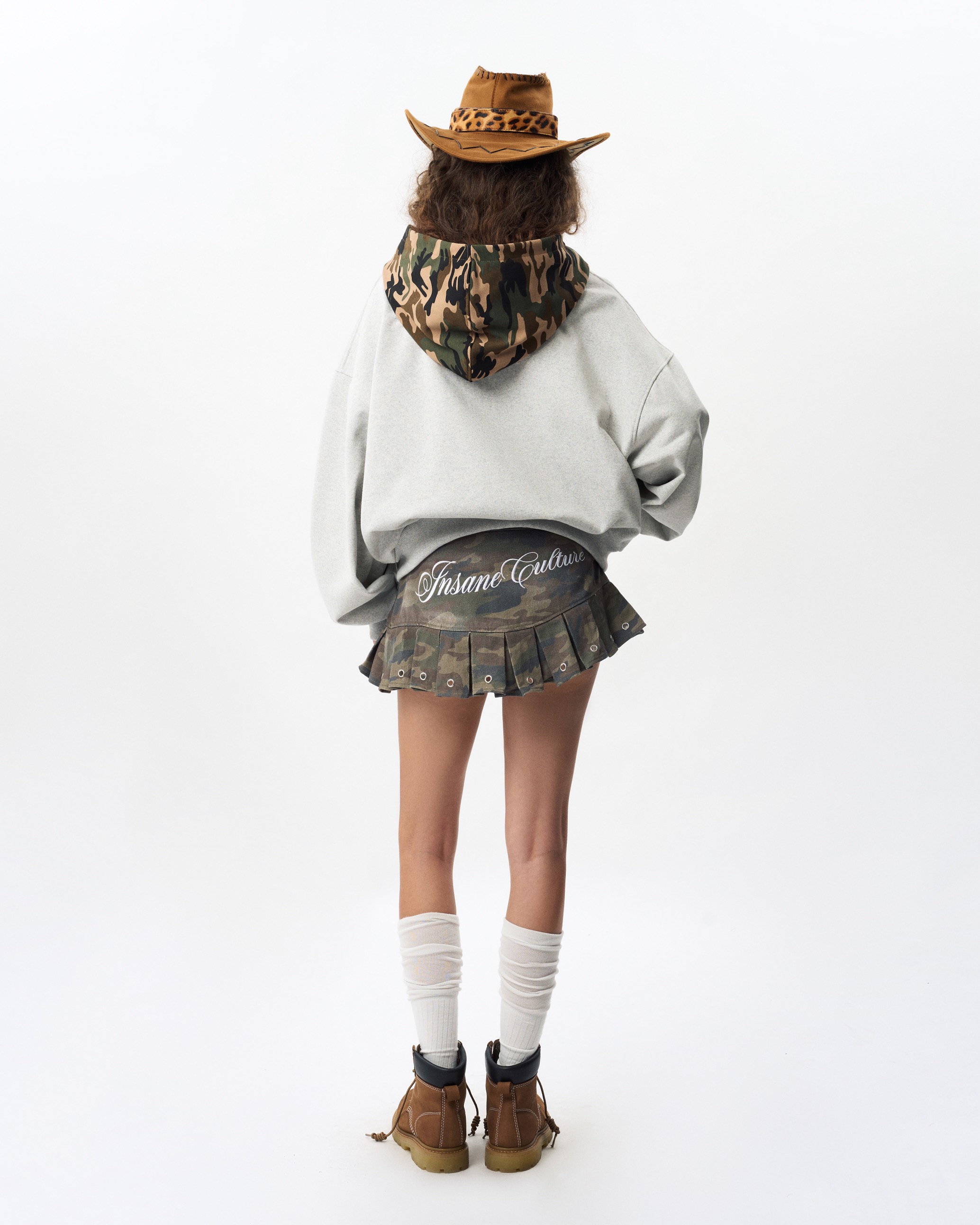 Insane® Camo Patch Hoodie Zip - Melange