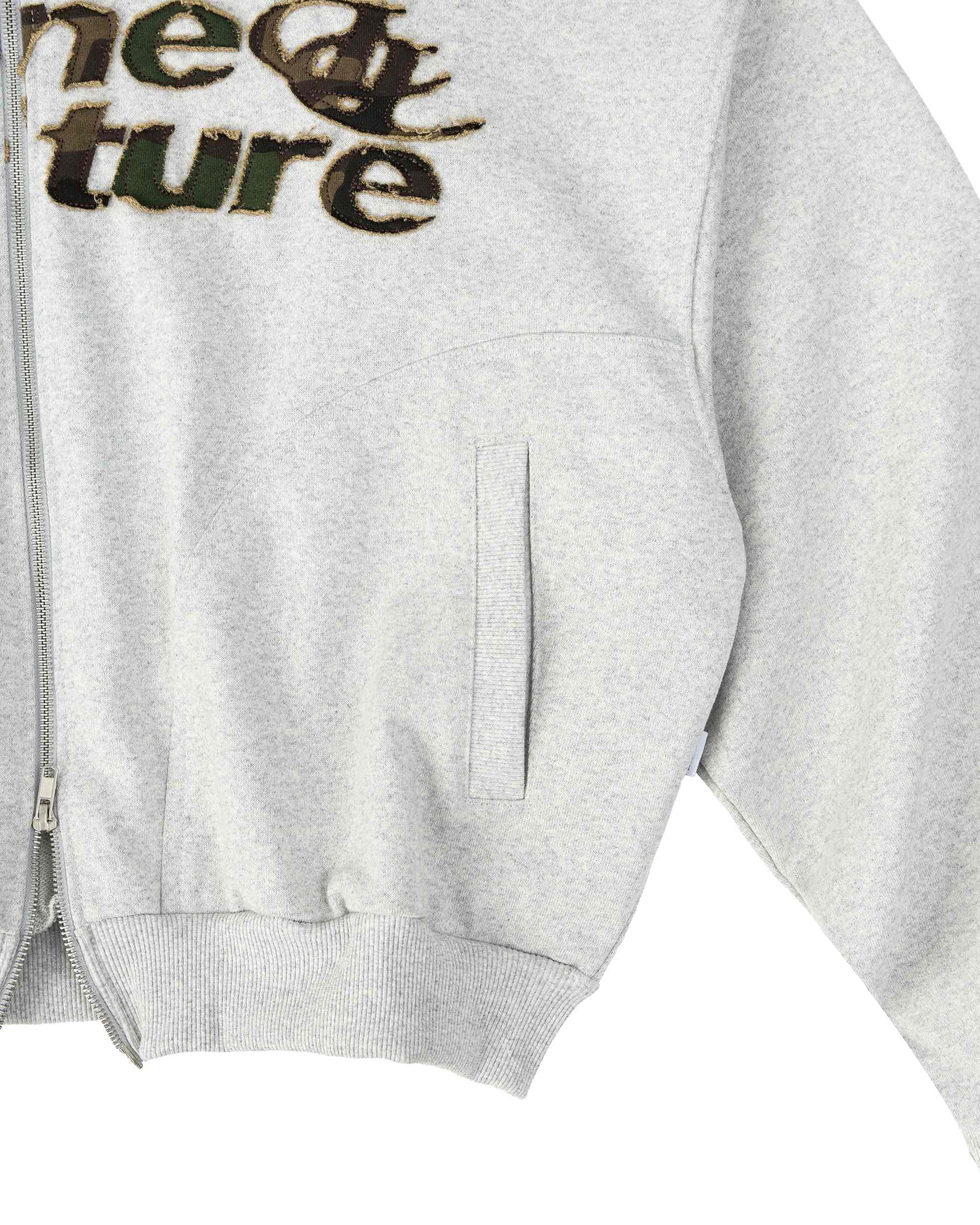 Insane® Camo Patch Hoodie Zip - Melange