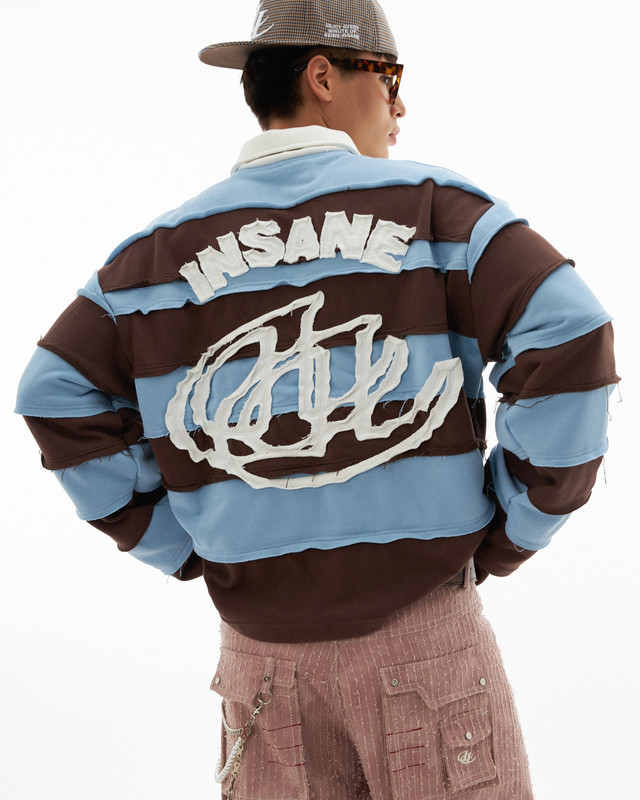Insane® Rebel Long Sleeve Polo - Blue