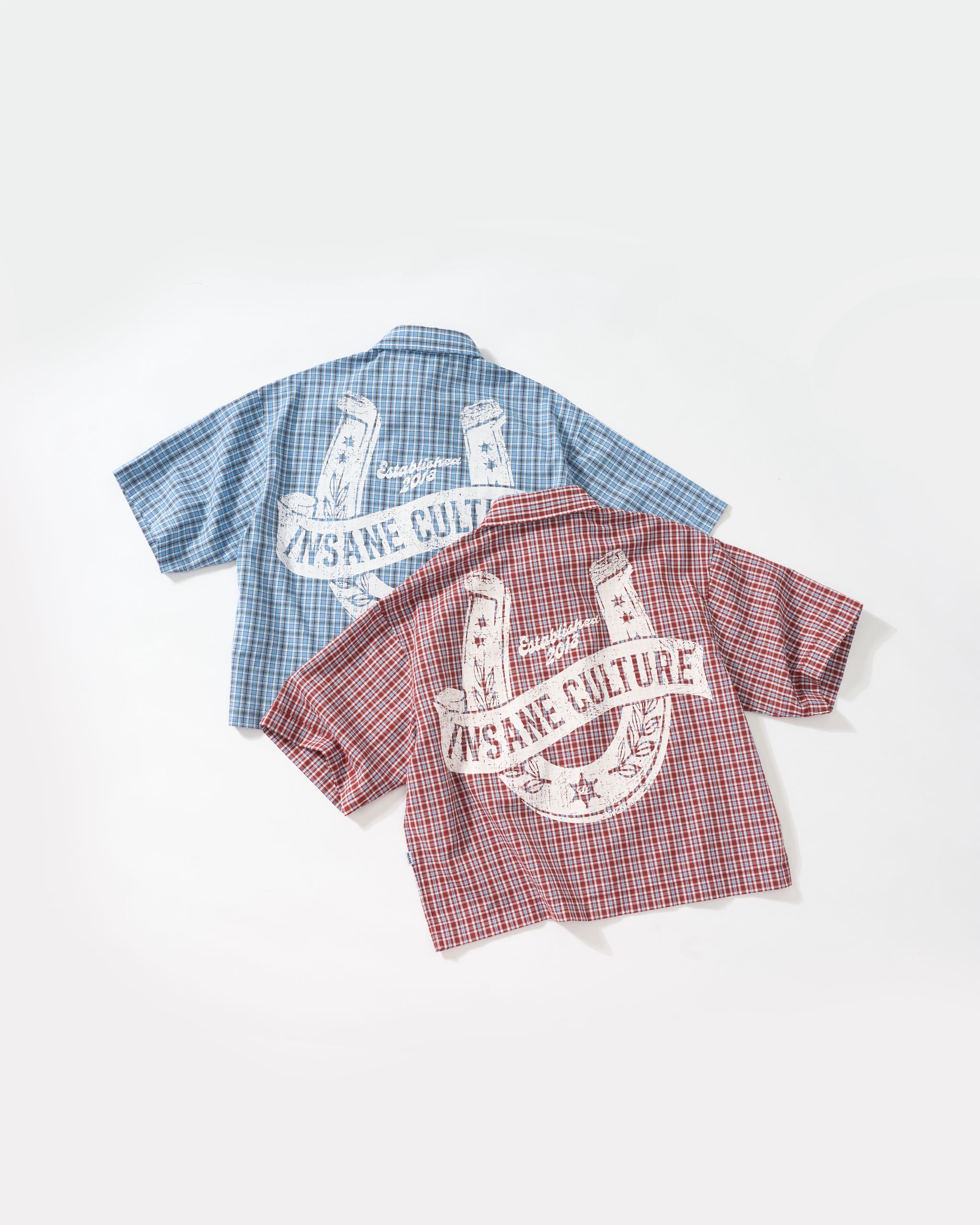 Insane® Horseshoe Plaid Shirt - Blue