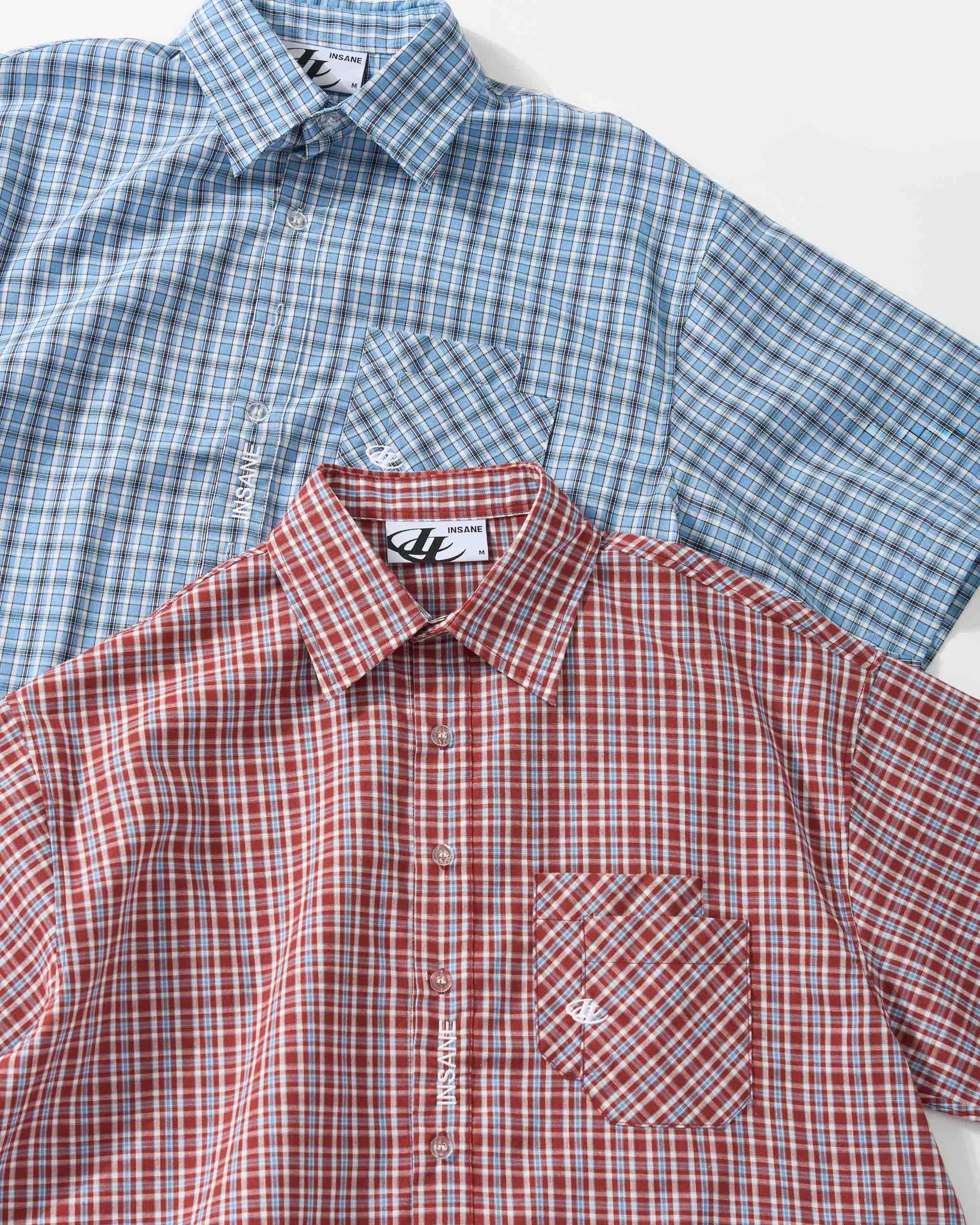 Insane® Horseshoe Plaid Shirt - Blue