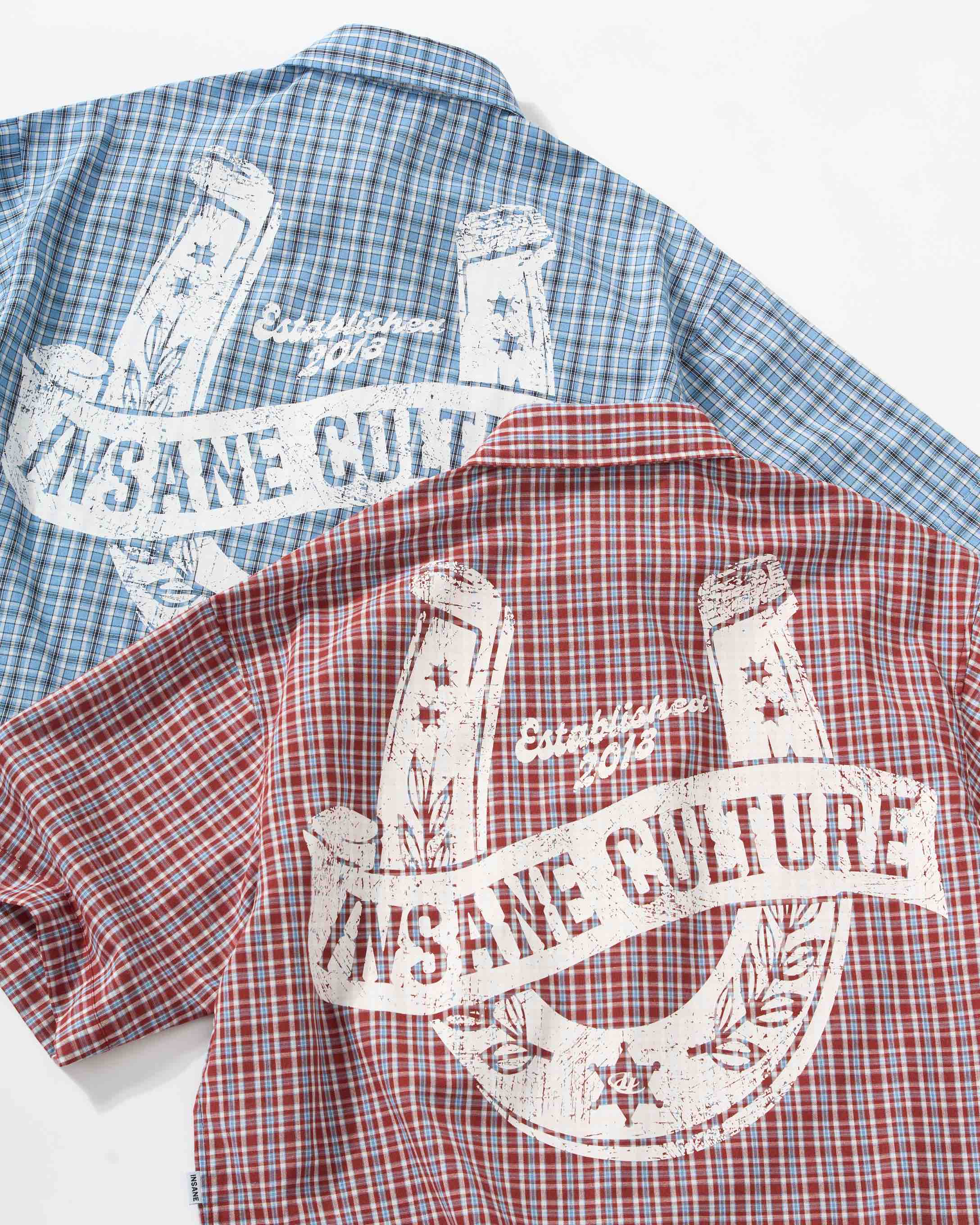 Insane® Horseshoe Plaid Shirt - Blue
