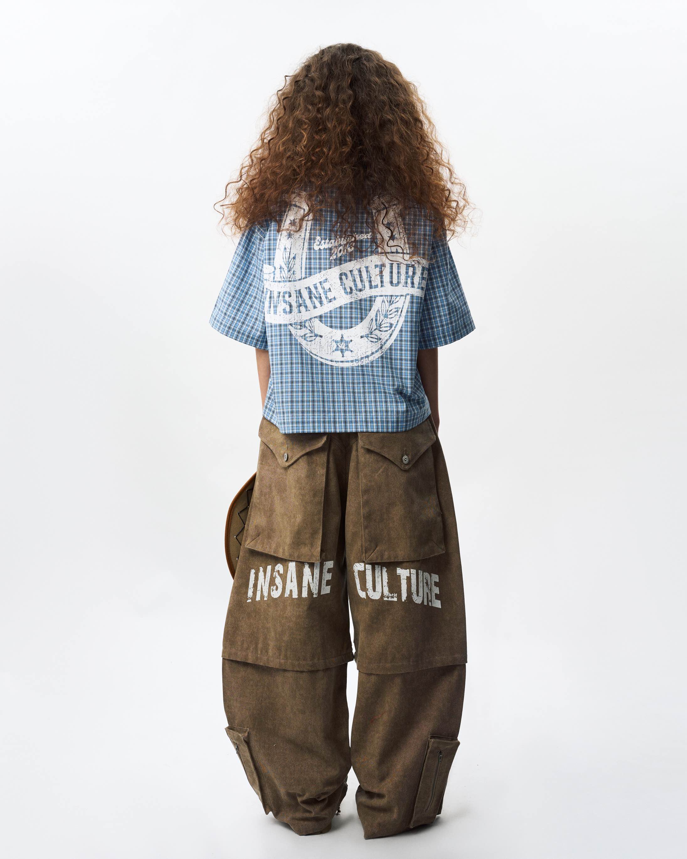 Insane® Horseshoe Plaid Shirt - Blue