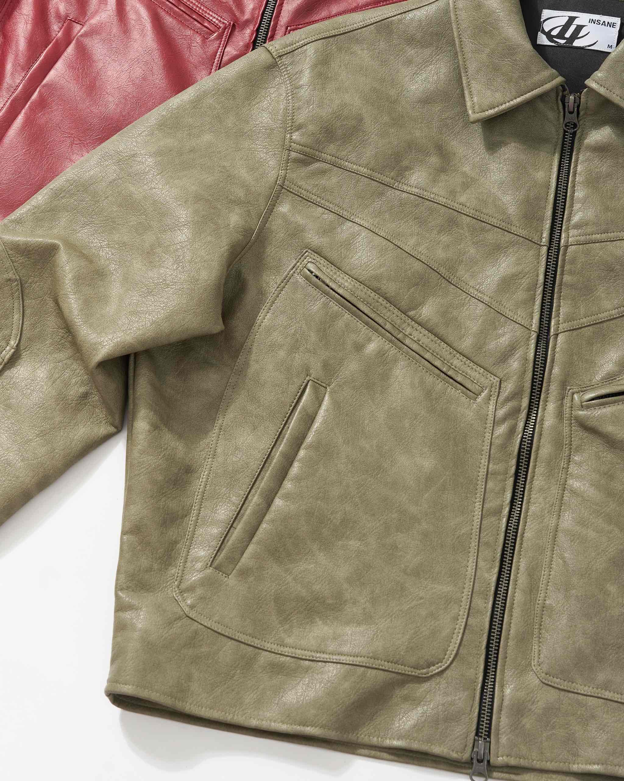 Insane® Noir Leather Jacket - Red