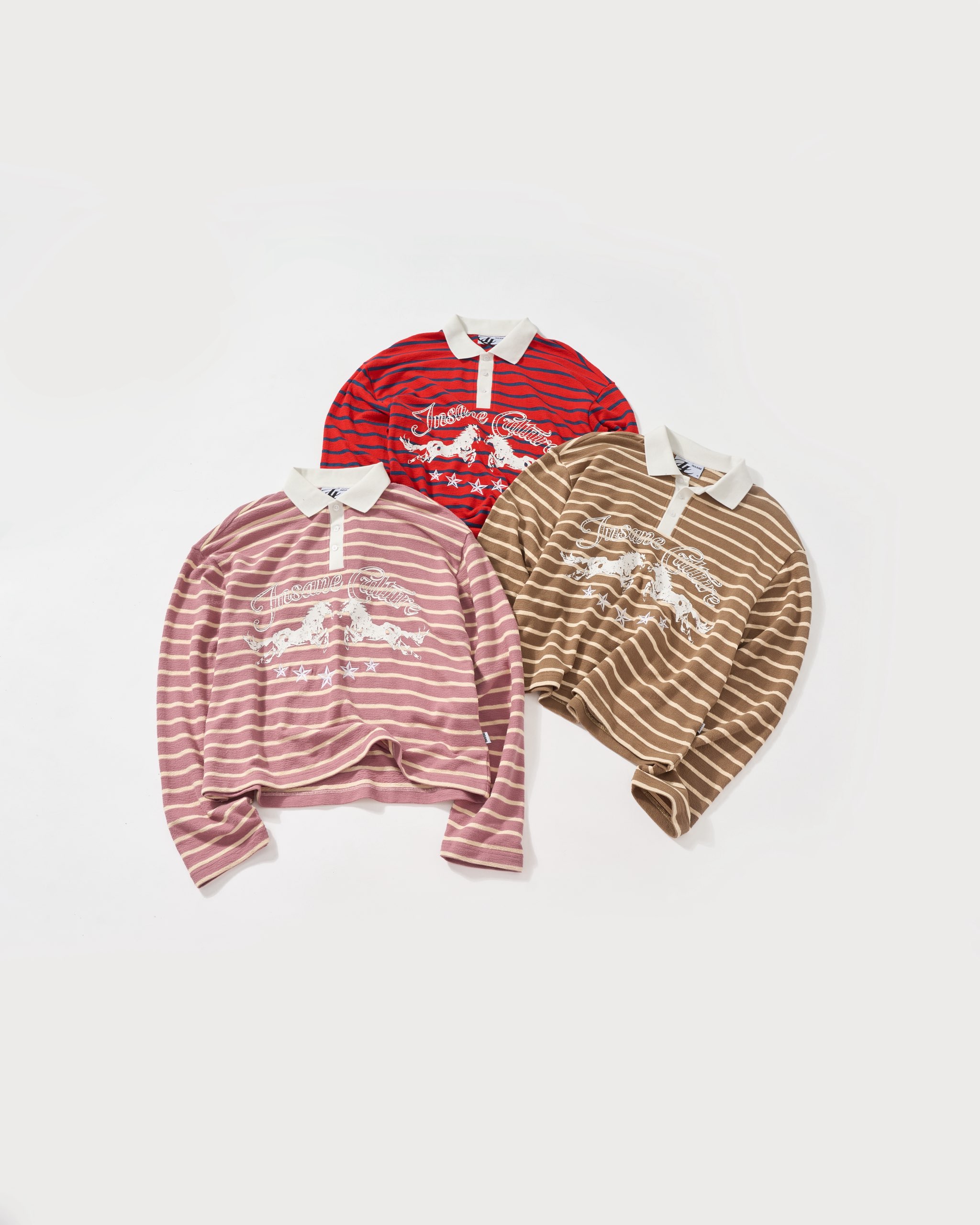 Insane® Twin Horse Polo LongSleeve - Pale Olive