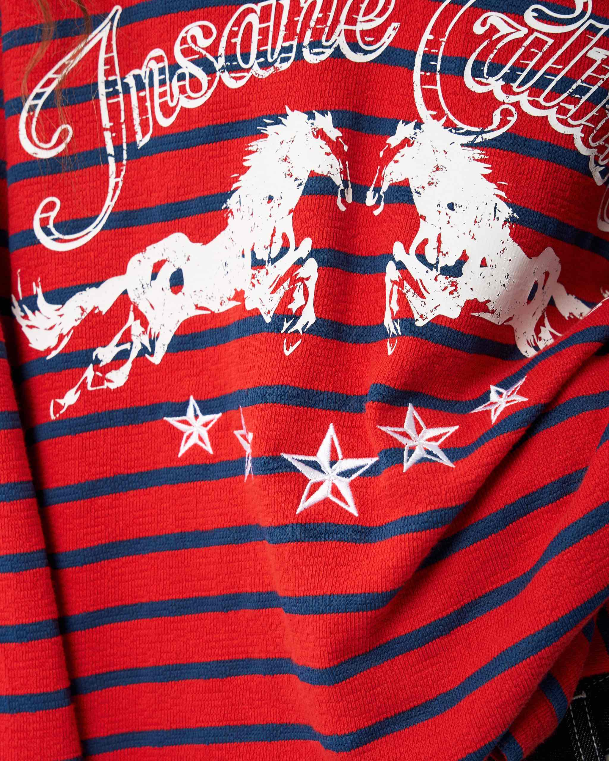 Insane® Twin Horse Polo LongSleeve - Red