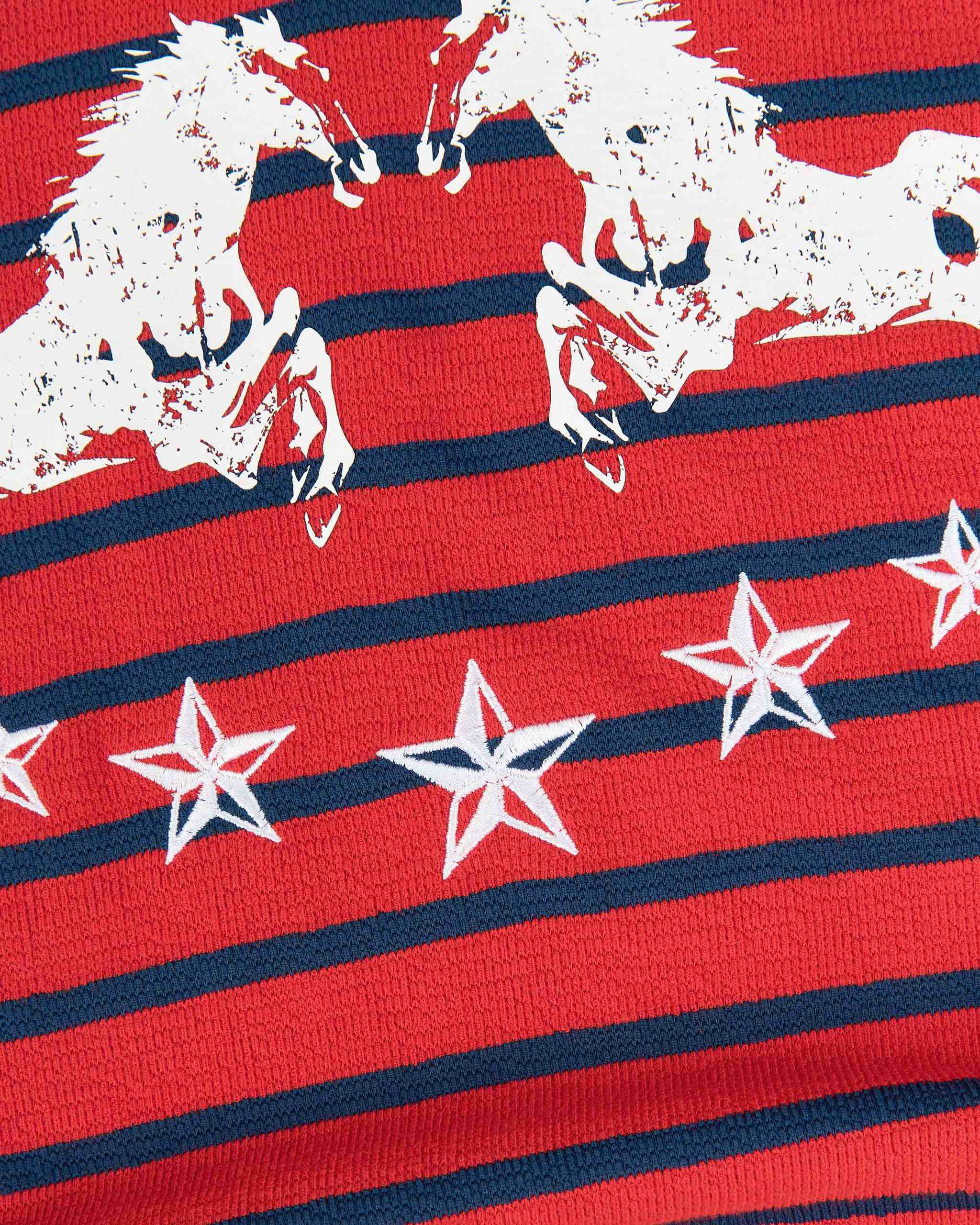 Insane® Twin Horse Polo LongSleeve - Red