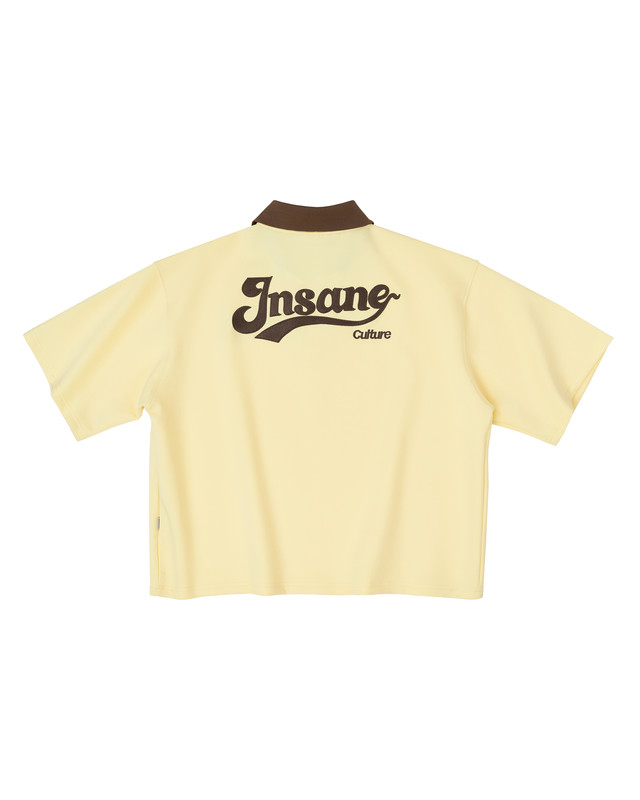 Insane® Basic Boxy Polo - Lemon Chiffon