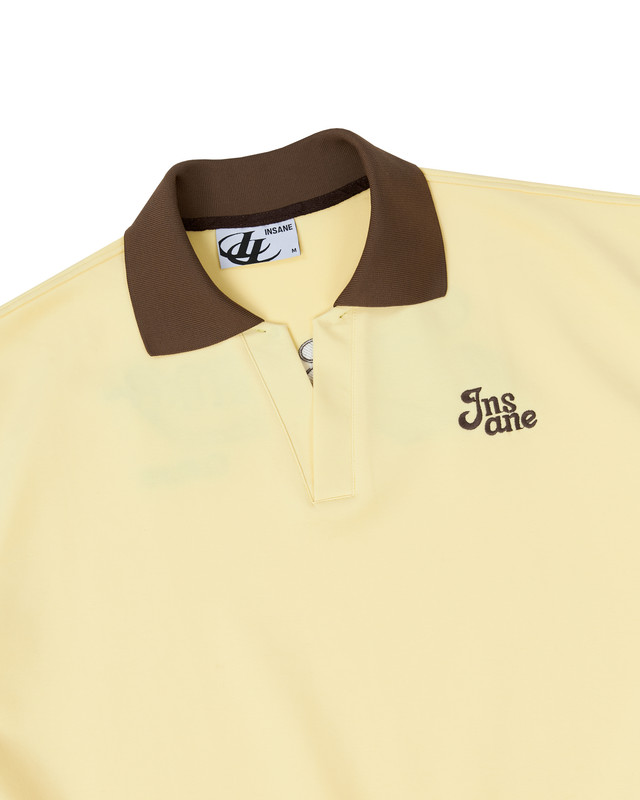 Insane® Basic Boxy Polo - Lemon Chiffon