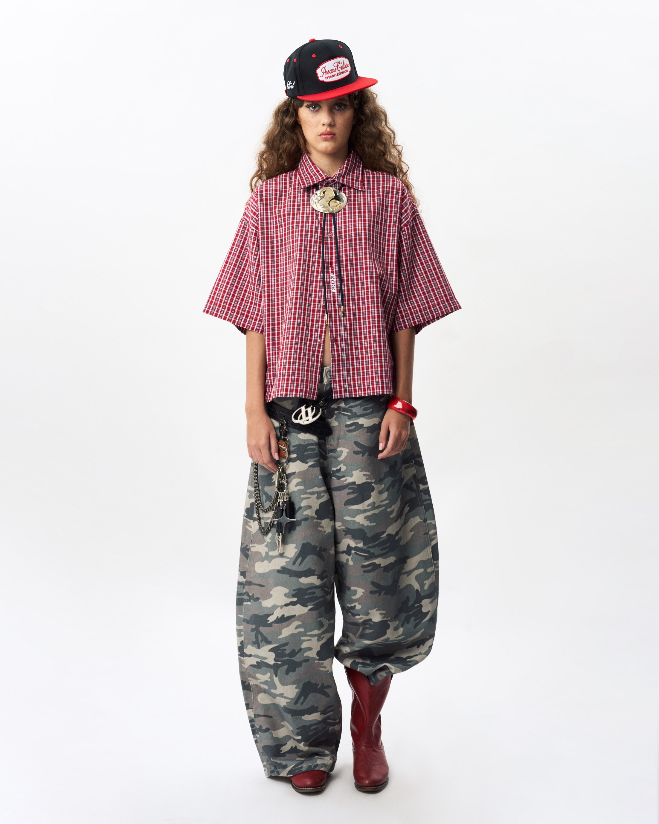 Insane® Wild Luck Plaid Shirt - Storm Wine