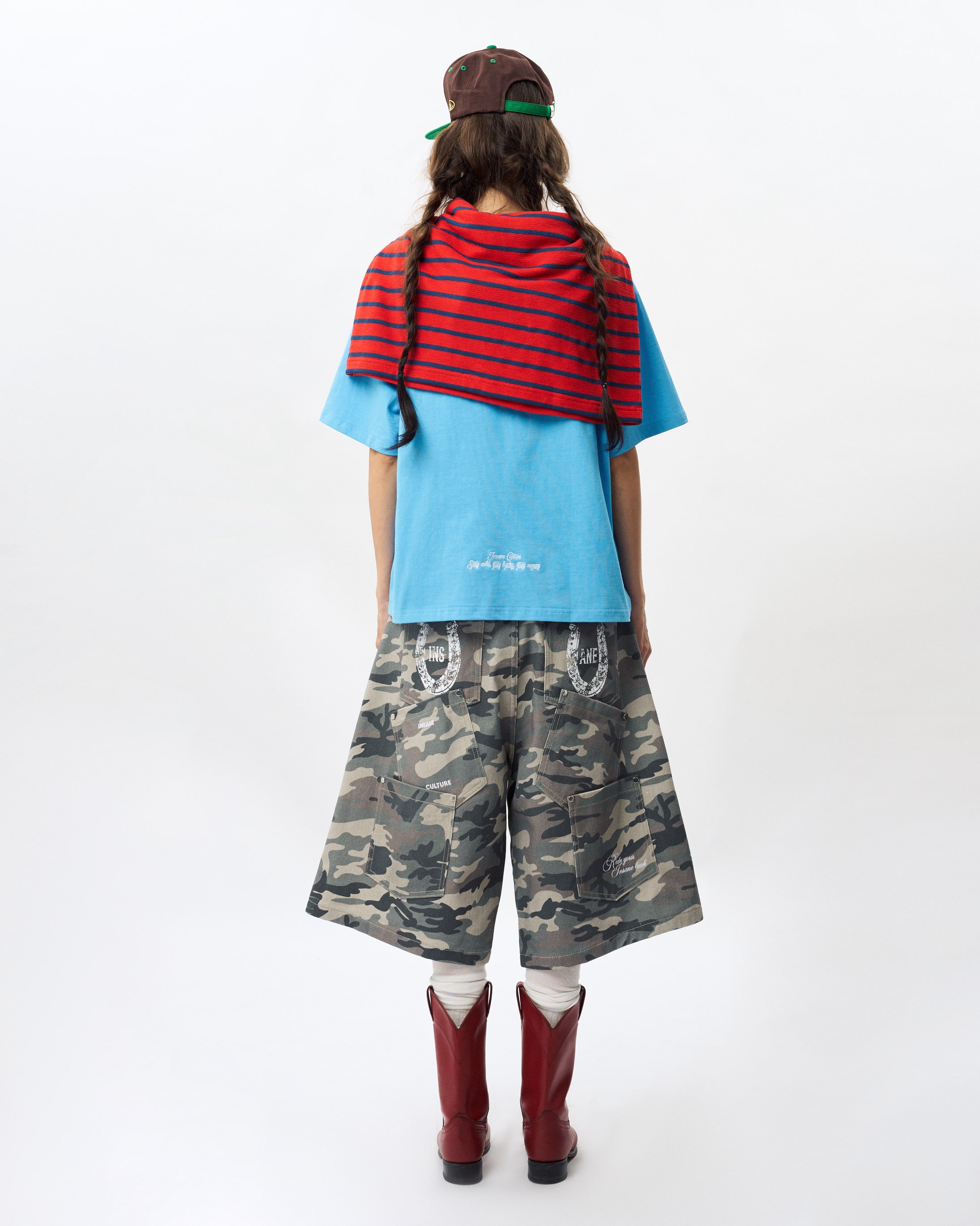 Insane® Horseshoe Jorts - Winter Camo